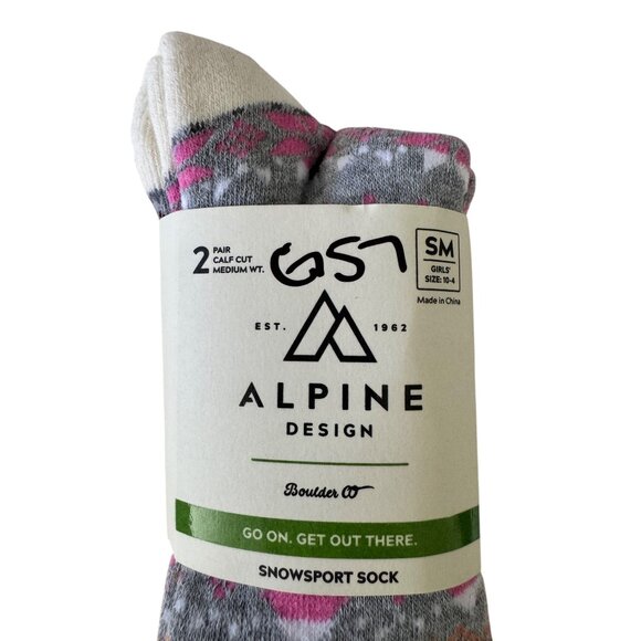 2- Alpine Design Girls Penguin Snow Sport Socks NWT - Picture 2 of 6